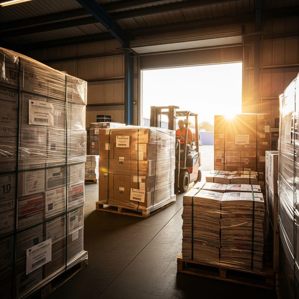 Warehouse with publishing materials
